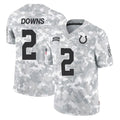 Parkc IN.Colts #2 Josh Downs Player Arctic Camo Salute To Service Limited Game Stitched Jerseys