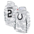 Parkc IN.Colts #2 Josh Downs Player Arctic Camo Salute to Service Hoodies Limited Game Stitched Jerseys