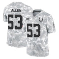 Parkc IN.Colts #53 CJ Allen Player Arctic Camo Salute To Service Limited Game Stitched Jerseys
