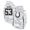 Parkc IN.Colts #53 CJ Allen Player Arctic Camo Salute to Service Hoodies Limited Game Stitched Jerseys