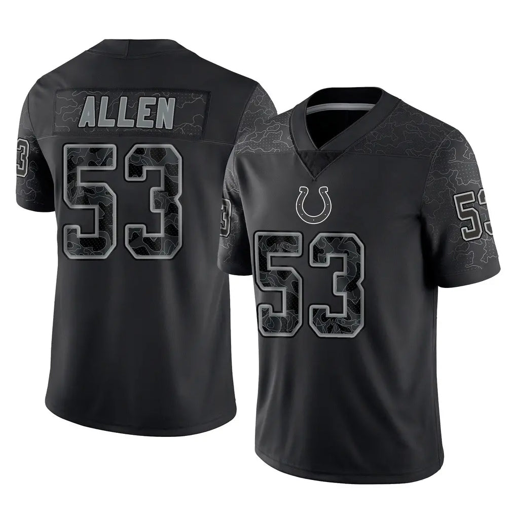 Parkc IN.Colts #53 CJ Allen Player Black Reflective Limited Game Stitched Jerseys