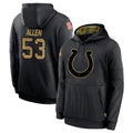 Parkc IN.Colts #53 CJ Allen Player Black Salute to Service Hoodies Limited Game Stitched Jerseys
