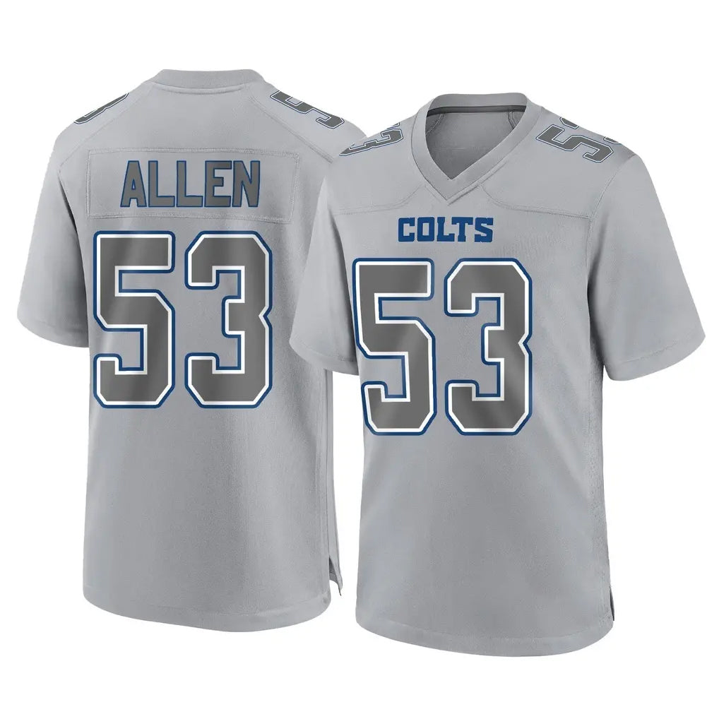 Parkc IN.Colts #53 CJ Allen Player Gray Atmosphere Fashion Home Game Stitched Jerseys