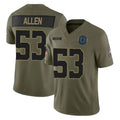 Parkc IN.Colts #53 CJ Allen Player Olive 2025 Salute To Service Limited Game Stitched Jerseys