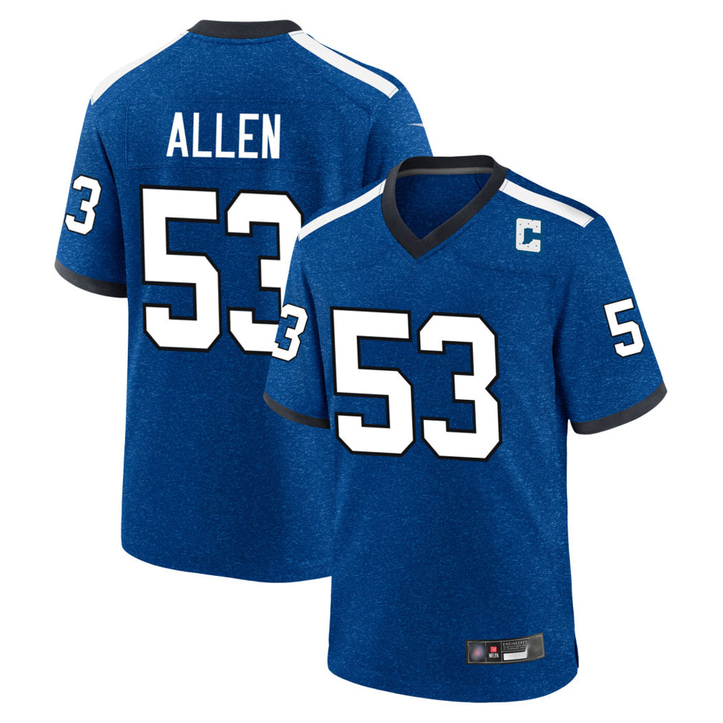Parkc IN.Colts #53 CJ Allen Player Royal Alternate Indiana Nights Home Game Stitched Jerseys