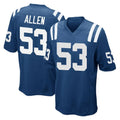 Parkc IN.Colts #53 CJ Allen Player Royal Home Game Stitched Jerseys