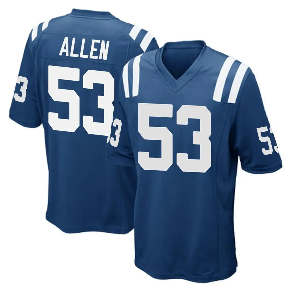 Parkc IN.Colts #53 CJ Allen Player Royal Home Game Stitched Jerseys