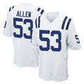 Parkc IN.Colts #53 CJ Allen Player White Home Game Stitched Jerseys
