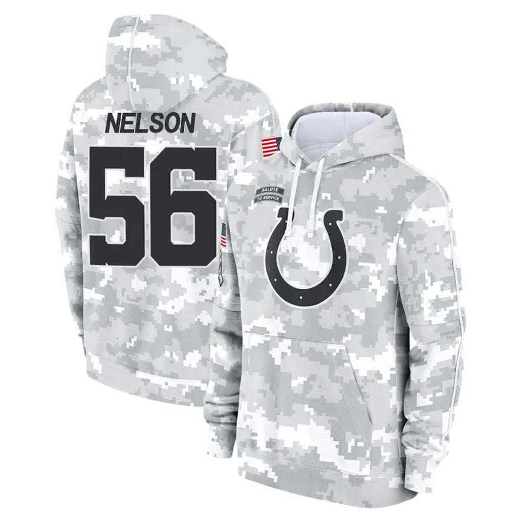 Parkc IN.Colts #56 Quenton Nelson Player Arctic Camo Salute to Service Hoodies Limited Game Stitched Jerseys