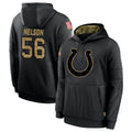 Parkc IN.Colts #56 Quenton Nelson Player Black Salute to Service Hoodies Limited Game Stitched Jerseys