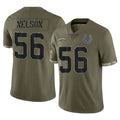 Parkc IN.Colts #56 Quenton Nelson Player Olive Salute To Service Limited Stitched Jerseys