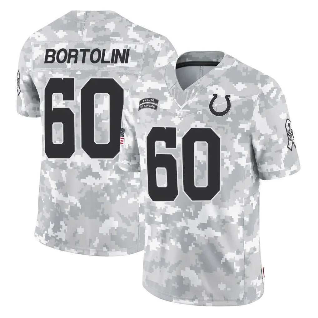 Parkc IN.Colts #60 Tanor Bortolini Player Arctic Camo Salute To Service Limited Game Stitched Jerseys