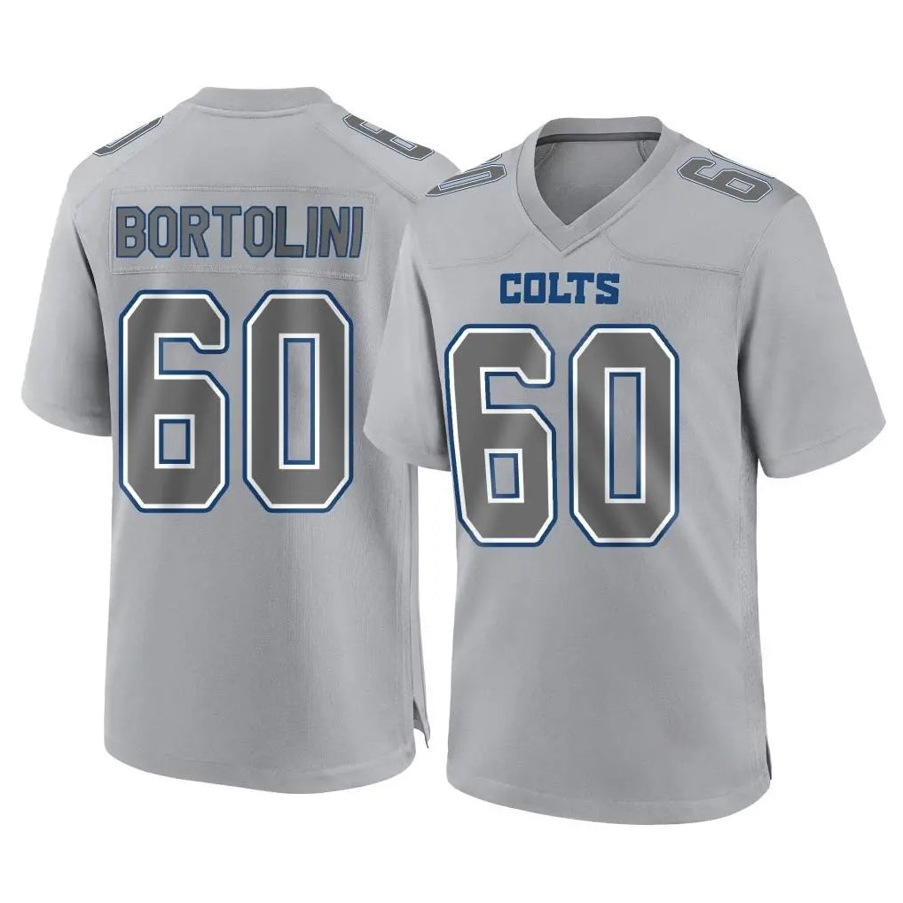 Parkc IN.Colts #60 Tanor Bortolini Player Gray Atmosphere Fashion Home Game Stitched Jerseys