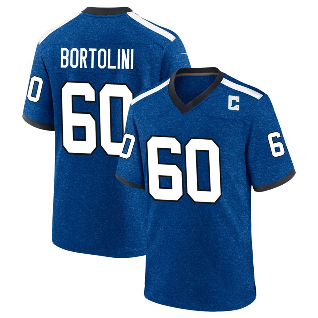 Parkc IN.Colts #60 Tanor Bortolini Player Royal Alternate Indiana Nights Home Game Stitched Jerseys