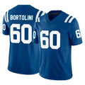 Parkc IN.Colts #60 Tanor Bortolini Player Royal Limited Vapor F.U.S.E. Home Game Stitched Jerseys