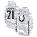 Parkc IN.Colts #71 Matt Goncalves Player Arctic Camo Salute to Service Hoodies Limited Game Stitched Jerseys