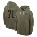Parkc IN.Colts #71 Matt Goncalves Player Olive Salute to Service Pullover Hoodies Limited Stitched Jerseys