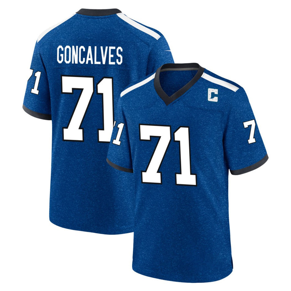 Parkc IN.Colts #71 Matt Goncalves Player Royal Alternate Indiana Nights Home Game Stitched Jerseys
