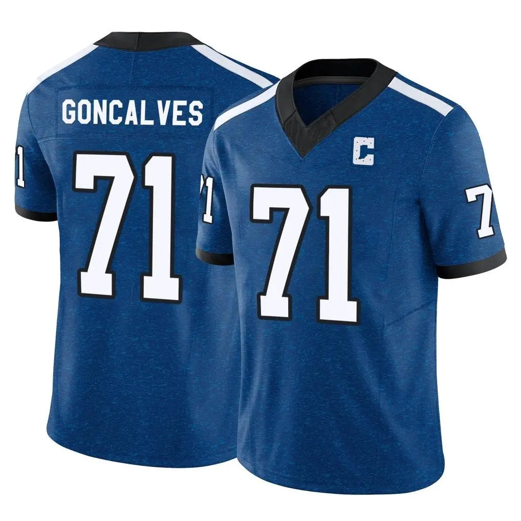 Parkc IN.Colts #71 Matt Goncalves Player Royal Limited Indiana Nights Alternate Vapor F.U.S.E. Home Game Stitched Jerseys
