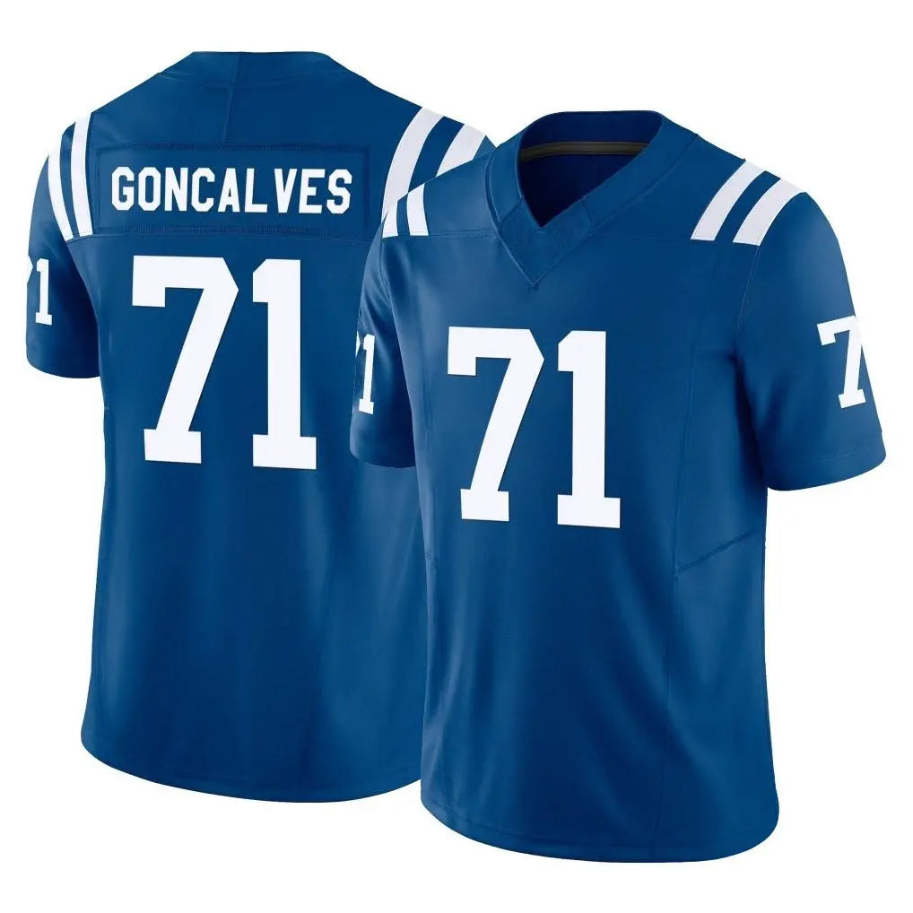 Parkc IN.Colts #71 Matt Goncalves Player Royal Limited Vapor F.U.S.E. Home Game Stitched Jerseys