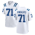 Parkc IN.Colts #71 Matt Goncalves Player White Home Game Stitched Jerseys