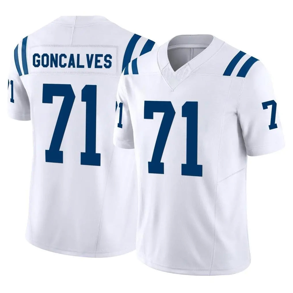 Parkc IN.Colts #71 Matt Goncalves Player White Limited Vapor F.U.S.E. Home Game Stitched Jerseys