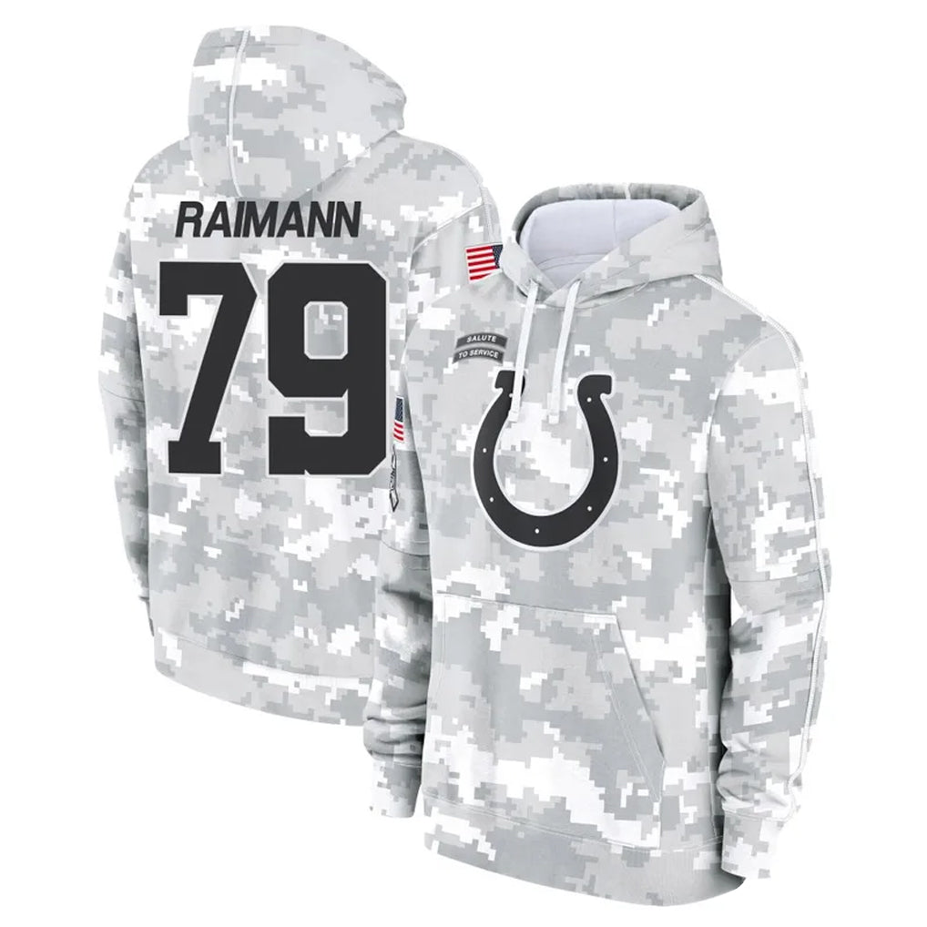 Parkc IN.Colts #79 Bernhard Raimann Player Arctic Camo Salute to Service Hoodies Limited Game Stitched Jerseys