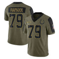 Parkc IN.Colts #79 Bernhard Raimann Player Olive Salute To Service Limited Game Stitched Jerseys