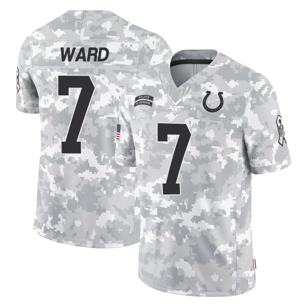 Parkc IN.Colts #7 Charvarius Ward Sr. Player Arctic Camo Salute To Service Limited Game Stitched Jerseys