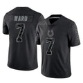 Parkc IN.Colts #7 Charvarius Ward Sr. Player Black Reflective Limited Game Stitched Jerseys