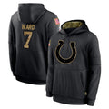 Parkc IN.Colts #7 Charvarius Ward Sr. Player Black Salute to Service Hoodies Limited Game Stitched Jerseys