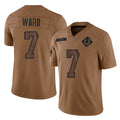 Parkc IN.Colts #7 Charvarius Ward Sr. Player Brown Salute To Service Limited Stitched Jerseys