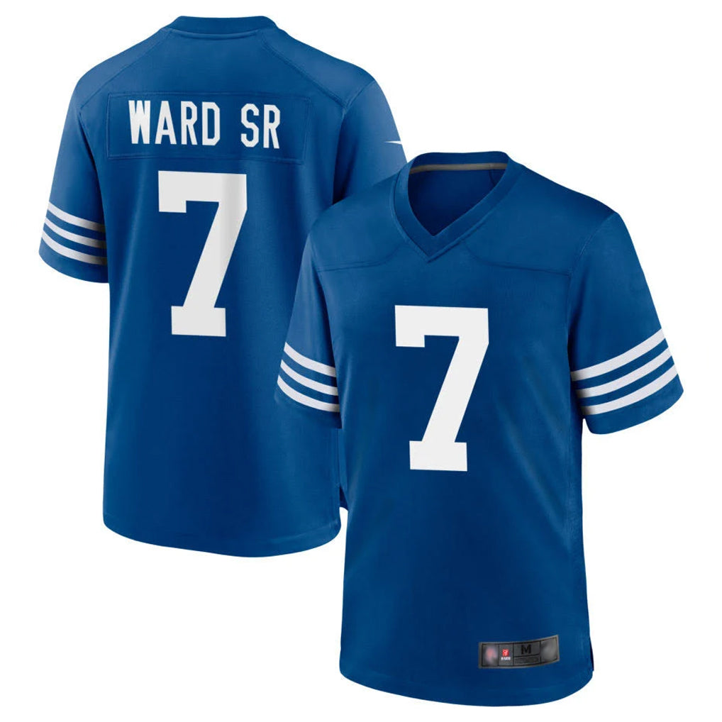 Parkc IN.Colts #7 Charvarius Ward Sr. Player Royal Limited Home Game Stitched Jerseys