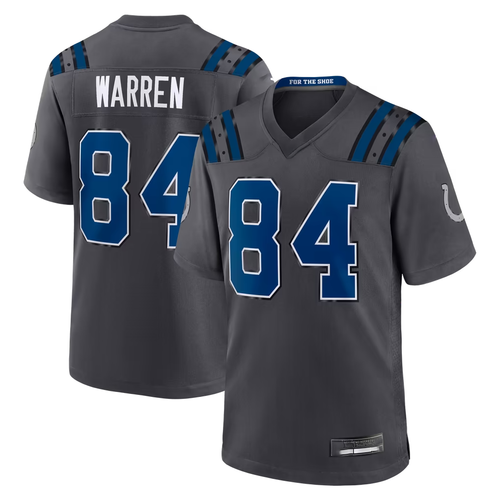 Parkc IN.Colts #84 Tyler Warren Anthracite 2026 Rivalries Collection Game Stitched Jerseys