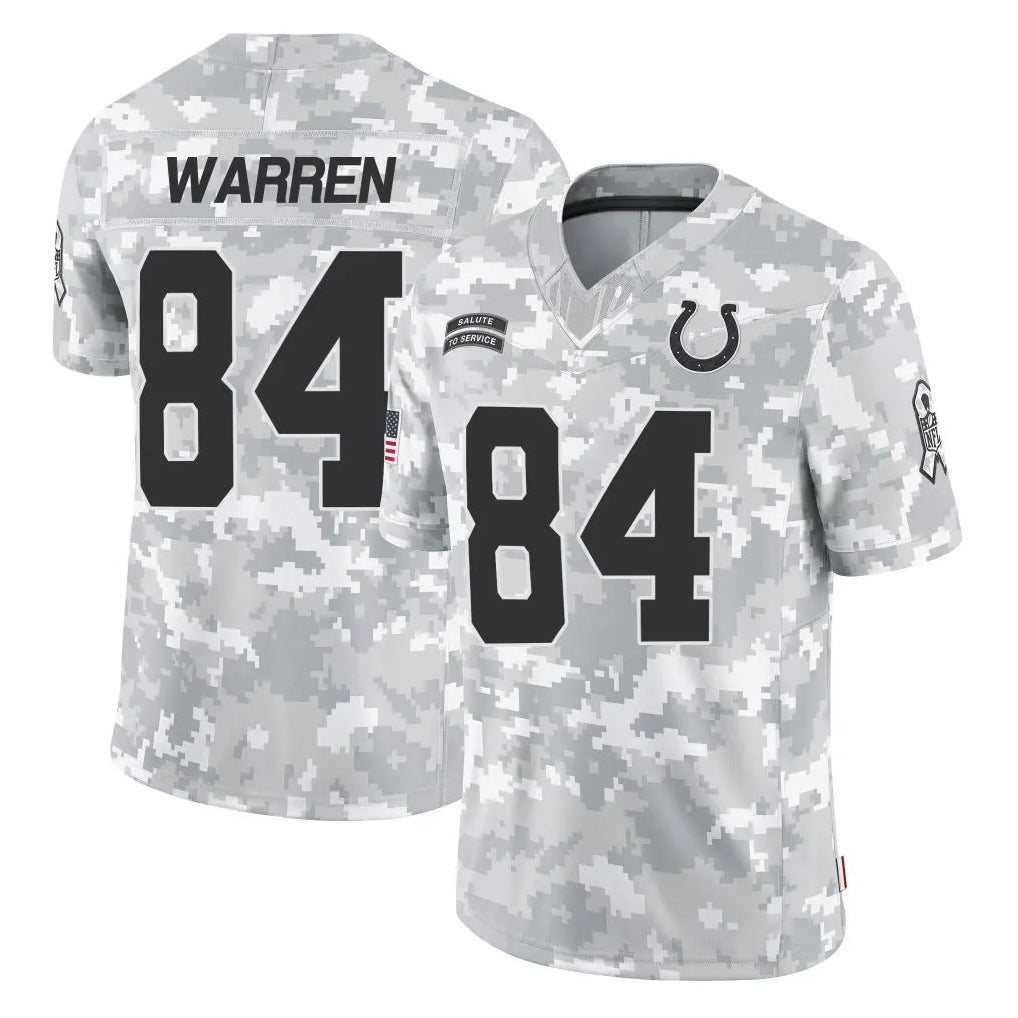 Parkc IN.Colts #84 Tyler Warren Player Arctic Camo Salute To Service Limited Game Stitched Jerseys