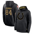 Parkc IN.Colts #84 Tyler Warren Player Black Salute to Service Hoodies Limited Game Stitched Jerseys