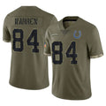 Parkc IN.Colts #84 Tyler Warren Player Olive Salute To Service Limited Stitched Jerseys