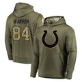 Parkc IN.Colts #84 Tyler Warren Player Olive Salute to Service Pullover Hoodies Home Game Stitched Jerseys