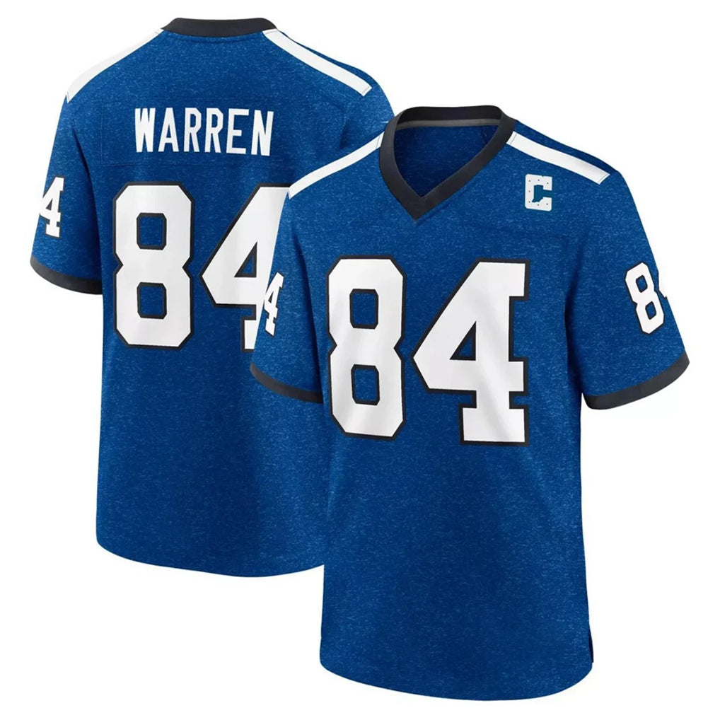 Parkc IN.Colts #84 Tyler Warren Player Royal Alternate Indiana Nights Home Game Stitched Jerseys