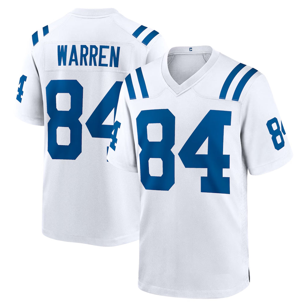 Parkc IN.Colts #84 Tyler Warren Player White Home Game Stitched Jerseys