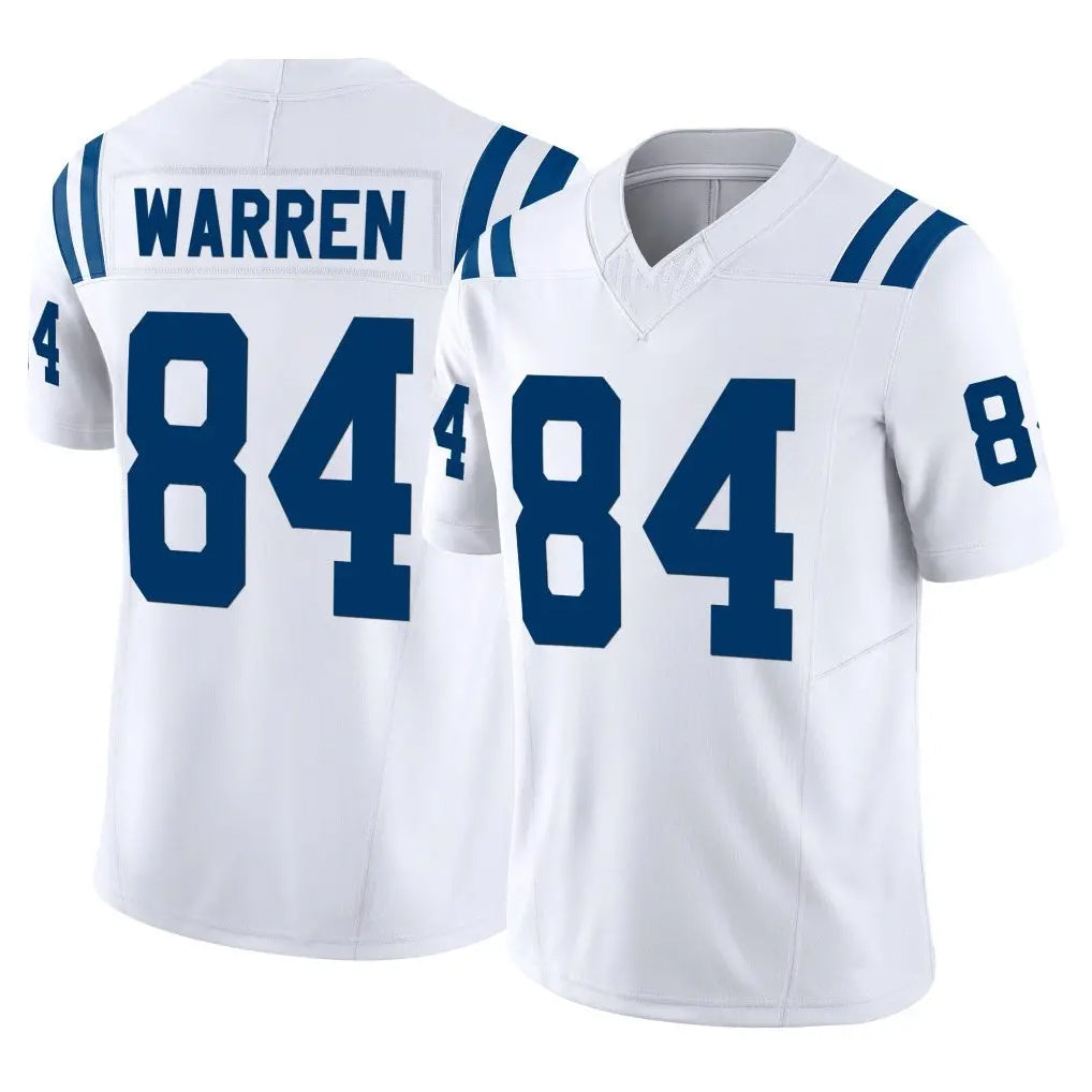Parkc IN.Colts #84 Tyler Warren Player White Limited Vapor F.U.S.E. Home Game Stitched Jerseys