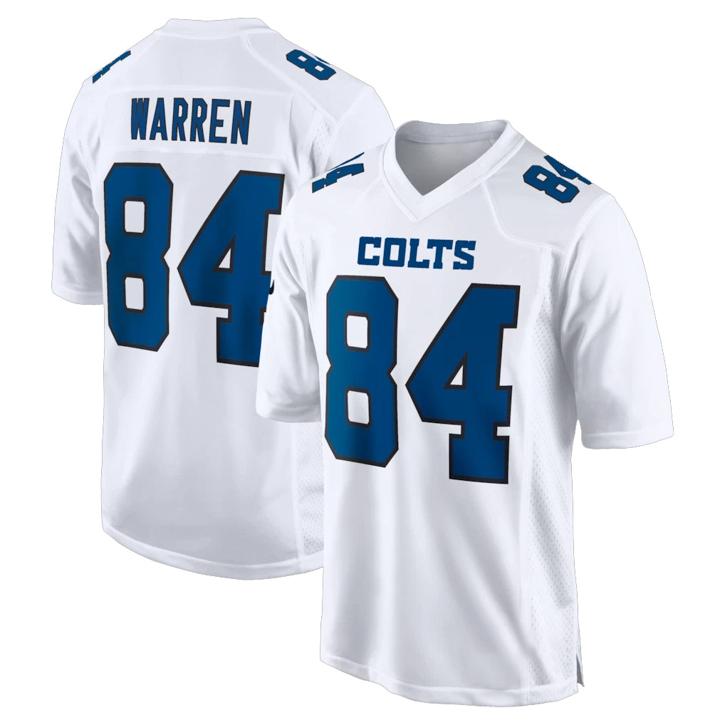 Parkc IN.Colts #84 Tyler Warren Player White Tundra Fashion Home Game Stitched Jerseys