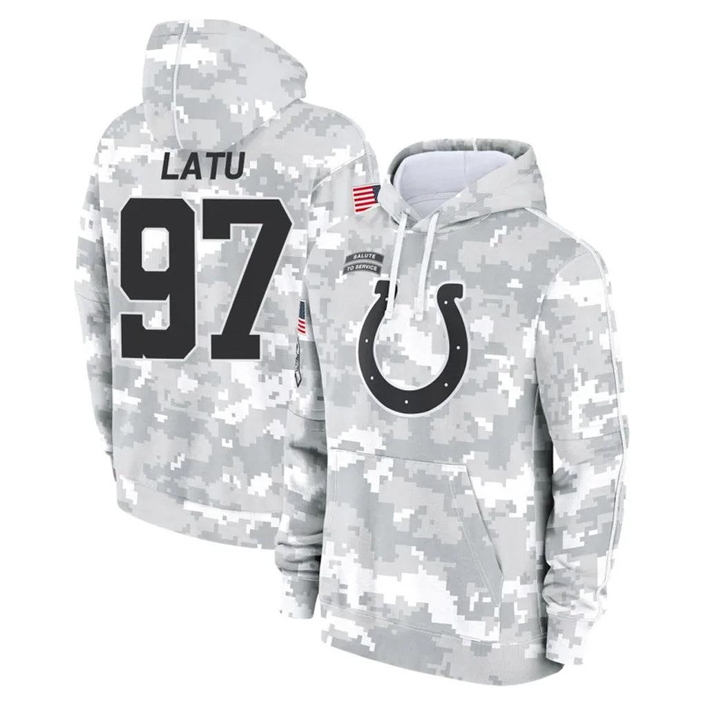 Parkc IN.Colts #97 Laiatu Latu Player Arctic Camo Salute to Service Hoodies Limited Game Stitched Jerseys