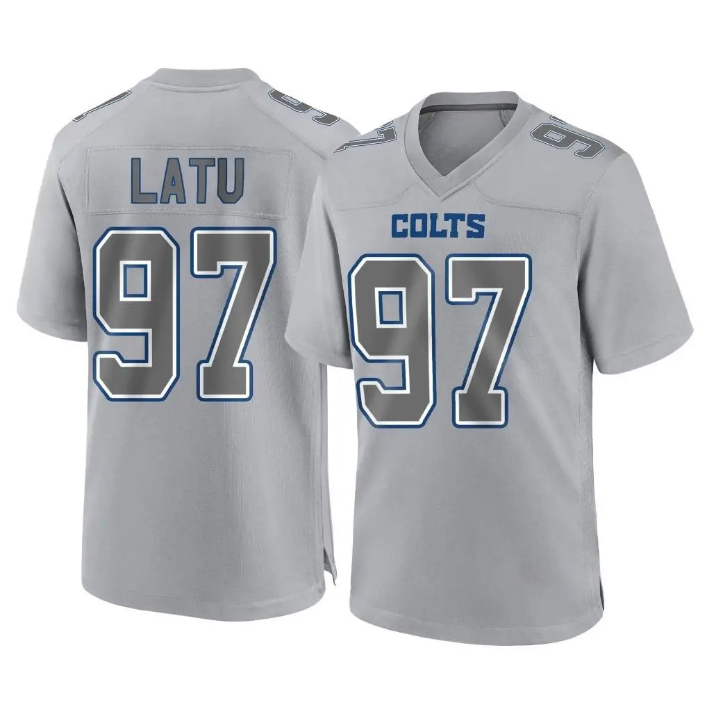 Parkc IN.Colts #97 Laiatu Latu Player Gray Atmosphere Fashion Home Game Stitched Jerseys