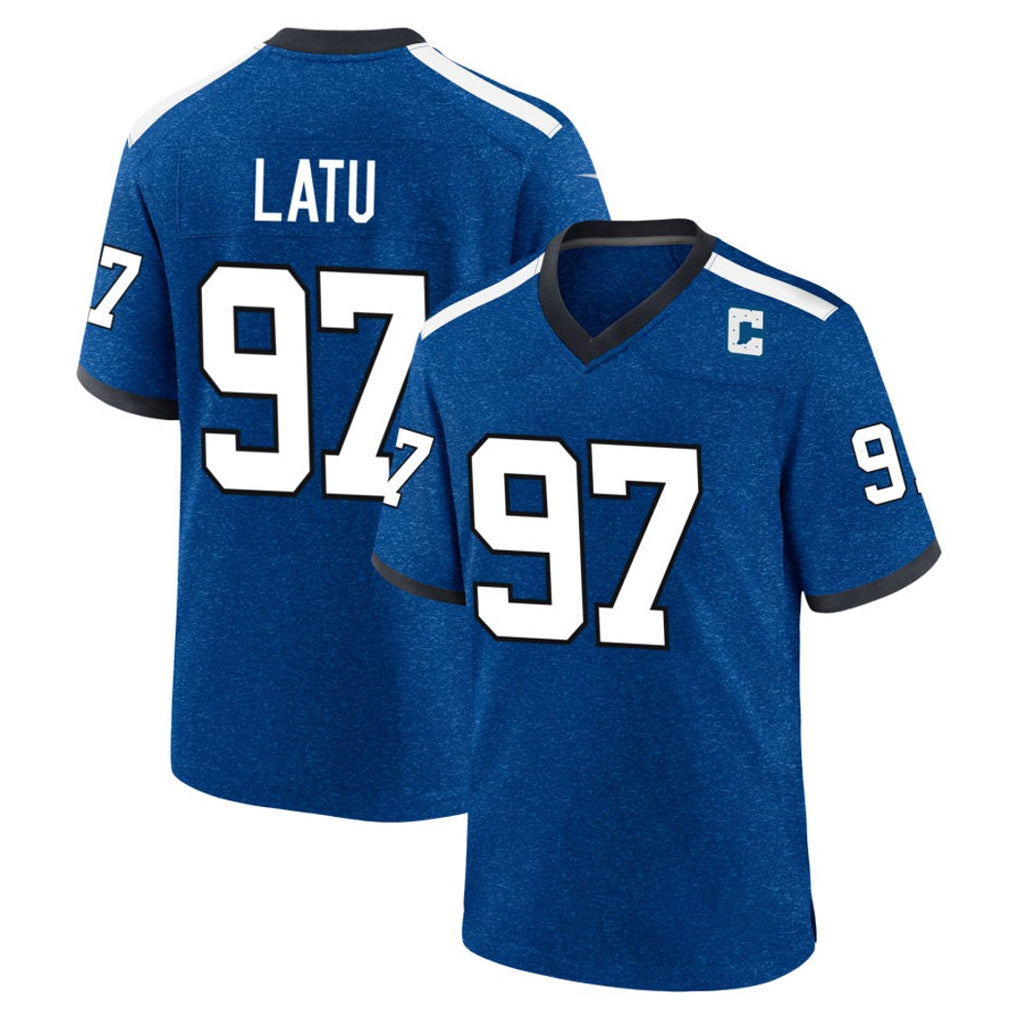 Parkc IN.Colts #97 Laiatu Latu Player Royal Alternate Indiana Nights Home Game Stitched Jerseys