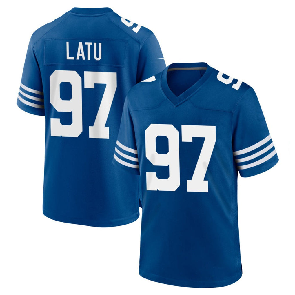 Parkc IN.Colts #97 Laiatu Latu Player Royal Limited Home Game Stitched Jerseys
