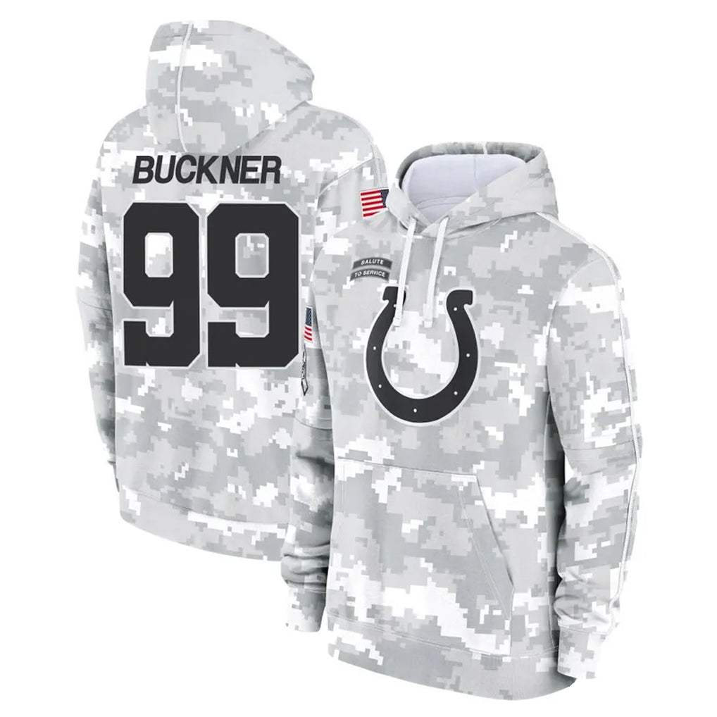 Parkc IN.Colts #99 DeForest Buckner Player Arctic Camo Salute to Service Hoodies Limited Game Stitched Jerseys