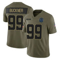 Parkc IN.Colts #99 DeForest Buckner Player Olive 2025 Salute To Service Limited Game Stitched Jerseys