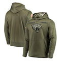 Parkc J.Jaguars Olive Salute to Service Pullover Hoodies Home Game Blank Player Stitched Jerseys