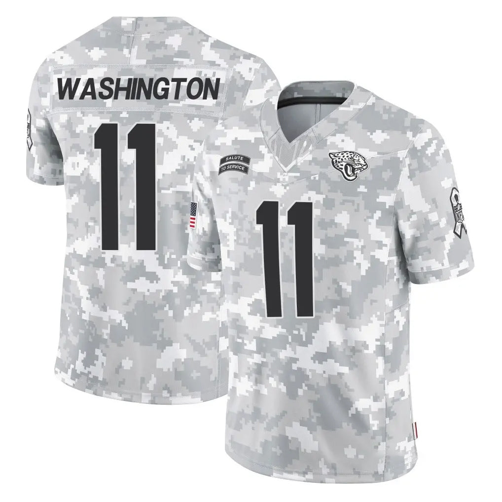 Parkc J.Jaguars #11 Parker Washington Player Arctic Camo Salute To Service Limited Game Stitched Jerseys